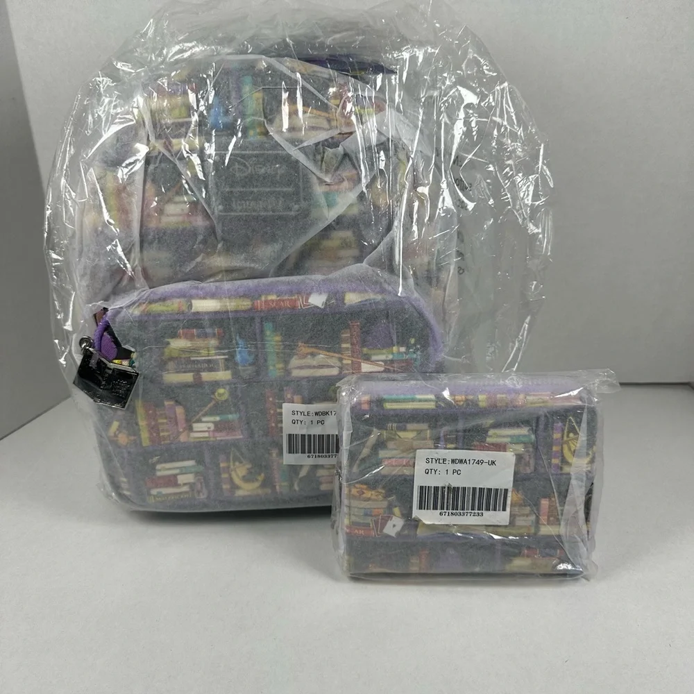 Loungefly Disney Villain Books Mini Backpack and Wallet set